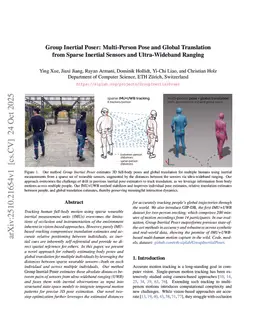 Group Inertial Poser: Multi-Person Pose and Global Translation from Sparse Inertial Sensors and Ultra-Wideband Ranging