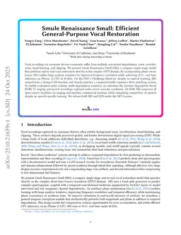 Smule Renaissance Small: Efficient General-Purpose Vocal Restoration