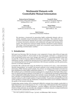 Multimodal Datasets with Controllable Mutual Information