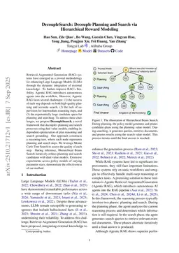 DecoupleSearch: Decouple Planning and Search via Hierarchical Reward Modeling