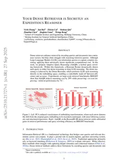 Your Dense Retriever is Secretly an Expeditious Reasoner