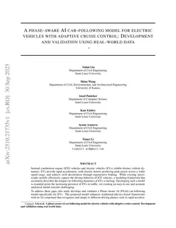 A phase-aware AI car-following model for electric vehicles with adaptive cruise control: Development and validation using real-world data
