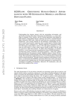 H2OFlow: Grounding Human-Object Affordances with 3D Generative Models and Dense Diffused Flows