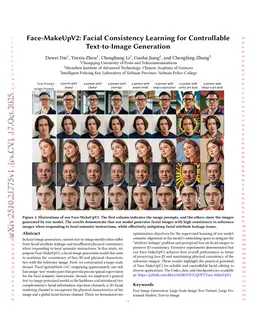 Face-MakeUpV2: Facial Consistency Learning for Controllable Text-to-Image Generation