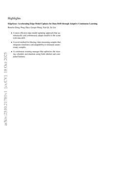 EdgeSync: Accelerating Edge-Model Updates for Data Drift through Adaptive Continuous Learning