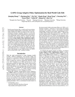 GAPO: Robust Advantage Estimation for Real-World Code LLMs