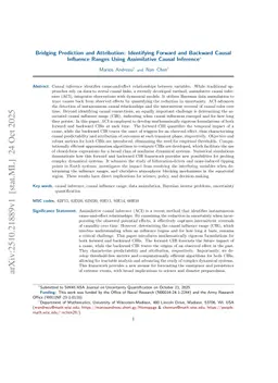 Bridging Prediction and Attribution: Identifying Forward and Backward Causal Influence Ranges Using Assimilative Causal Inference