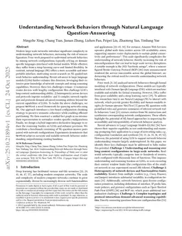 Understanding Network Behaviors through Natural Language Question-Answering