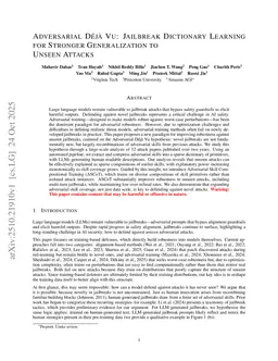 Adversarial Déjà Vu: Jailbreak Dictionary Learning for Stronger Generalization to Unseen Attacks