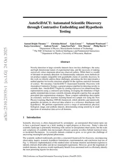 AutoSciDACT: Automated Scientific Discovery through Contrastive Embedding and Hypothesis Testing