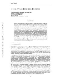 Model-Aware Tokenizer Transfer