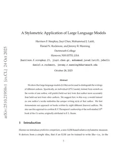 A Stylometric Application of Large Language Models