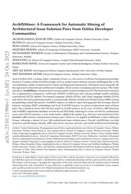 ArchISMiner: A Framework for Automatic Mining of Architectural Issue-Solution Pairs from Online Developer Communities