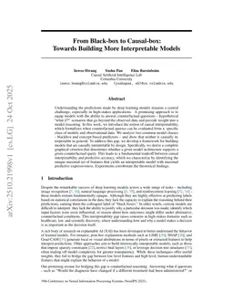 From Black-box to Causal-box: Towards Building More Interpretable Models