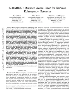 K-DAREK: Distance Aware Error for Kurkova Kolmogorov Networks