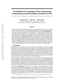 VLM-SlideEval: Evaluating VLMs on Structured Comprehension and Perturbation Sensitivity in PPT