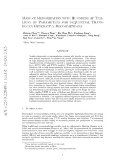 Massive Memorization with Hundreds of Trillions of Parameters for Sequential Transducer Generative Recommenders