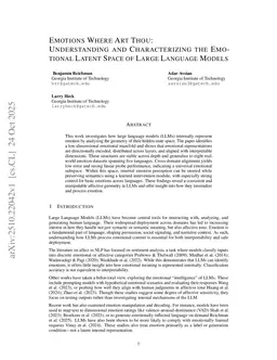 Emotions Where Art Thou: Understanding and Characterizing the Emotional Latent Space of Large Language Models