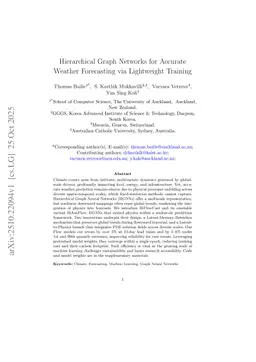 Hierarchical Graph Networks for Accurate Weather Forecasting via Lightweight Training
