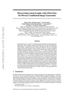 Discovering Latent Graphs with GFlowNets for Diverse Conditional Image Generation