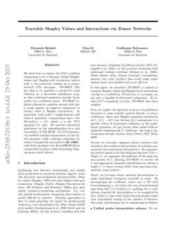 Tractable Shapley Values and Interactions via Tensor Networks