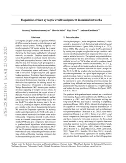Dopamine-driven synaptic credit assignment in neural networks