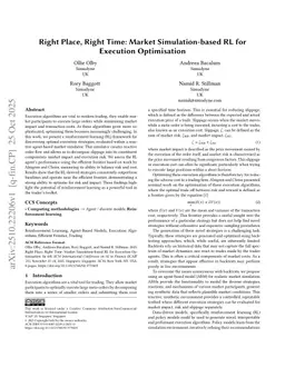Right Place, Right Time: Market Simulation-based RL for Execution Optimisation