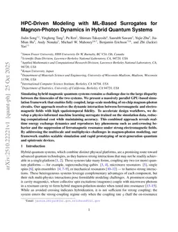 HPC-Driven Modeling with ML-Based Surrogates for Magnon-Photon Dynamics in Hybrid Quantum Systems