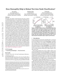 Does Homophily Help in Robust Test-time Node Classification?