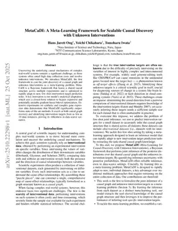 MetaCaDI: A Meta-Learning Framework for Scalable Causal Discovery with Unknown Interventions