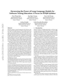 Harnessing the Power of Large Language Models for Software Testing Education: A Focus on ISTQB Syllabus