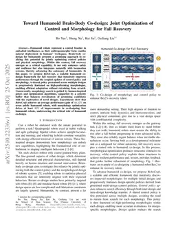 Toward Humanoid Brain-Body Co-design: Joint Optimization of Control and Morphology for Fall Recovery