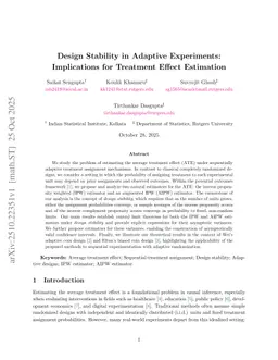 Design Stability in Adaptive Experiments: Implications for Treatment Effect Estimation