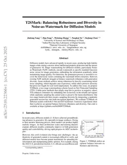 T2SMark: Balancing Robustness and Diversity in Noise-as-Watermark for Diffusion Models
