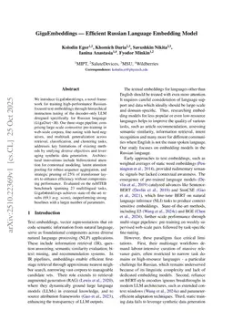 GigaEmbeddings: Efficient Russian Language Embedding Model