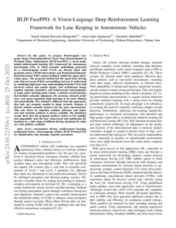 BLIP-FusePPO: A Vision-Language Deep Reinforcement Learning Framework for Lane Keeping in Autonomous Vehicles