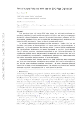 Privacy-Aware Federated nnU-Net for ECG Page Digitization