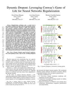 Dynamic Dropout: Leveraging Conway's Game of Life for Neural Networks Regularization
