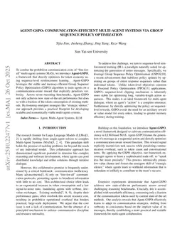 Agent-GSPO: Communication-Efficient Multi-Agent Systems via Group Sequence Policy Optimization