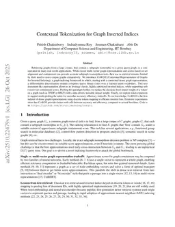Contextual Tokenization for Graph Inverted Indices