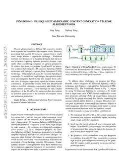 DynaPose4D: High-Quality 4D Dynamic Content Generation via Pose Alignment Loss