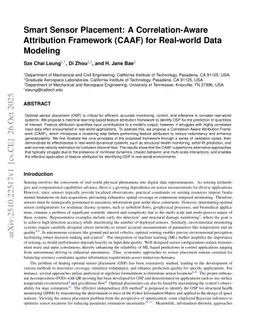 Smart Sensor Placement: A Correlation-Aware Attribution Framework (CAAF) for Real-world Data Modeling