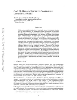 CANDI: Hybrid Discrete-Continuous Diffusion Models