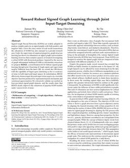 Toward Robust Signed Graph Learning through Joint Input-Target Denoising