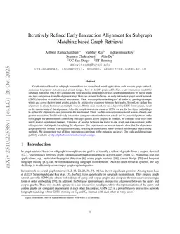 Iteratively Refined Early Interaction Alignment for Subgraph Matching based Graph Retrieval
