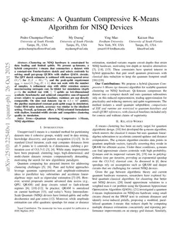 qc-kmeans: A Quantum Compressive K-Means Algorithm for NISQ Devices