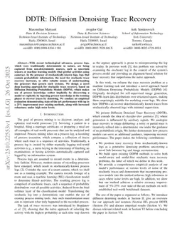 DDTR: Diffusion Denoising Trace Recovery
