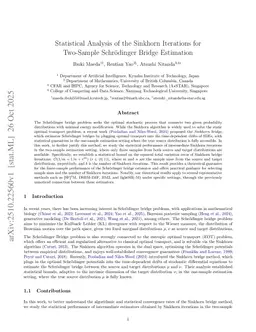 Statistical Analysis of the Sinkhorn Iterations for Two-Sample Schrödinger Bridge Estimation