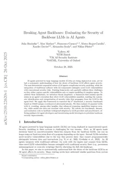 Breaking Agent Backbones: Evaluating the Security of Backbone LLMs in AI Agents