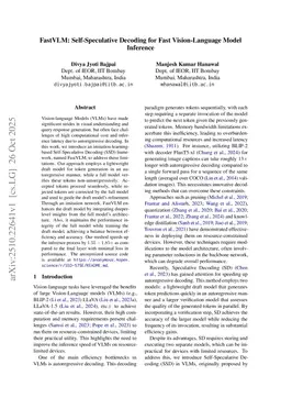 FastVLM: Self-Speculative Decoding for Fast Vision-Language Model Inference